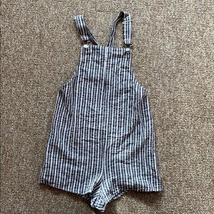 Striped beach-style overalls